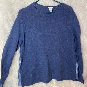 J.Jill Pure Jill Heathered Blue Tunic
Sweater Top Cotton Side Slit Size Small